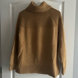 NWT LL Bean Camel Cowl Neck Sweater